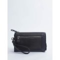2300LN Сумка-клатч мужская Черный (Черный/21*13*3,5/натуральная кожа/Richet)