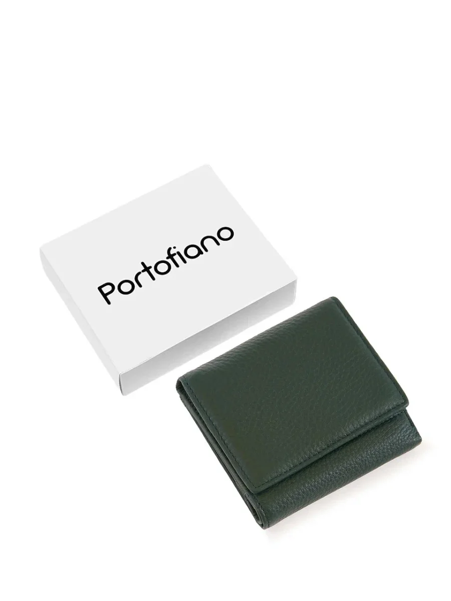 51-353-15-2 Кошелек женский (зелёный) (Зелёный/10*9,5*3/натуральная кожа)