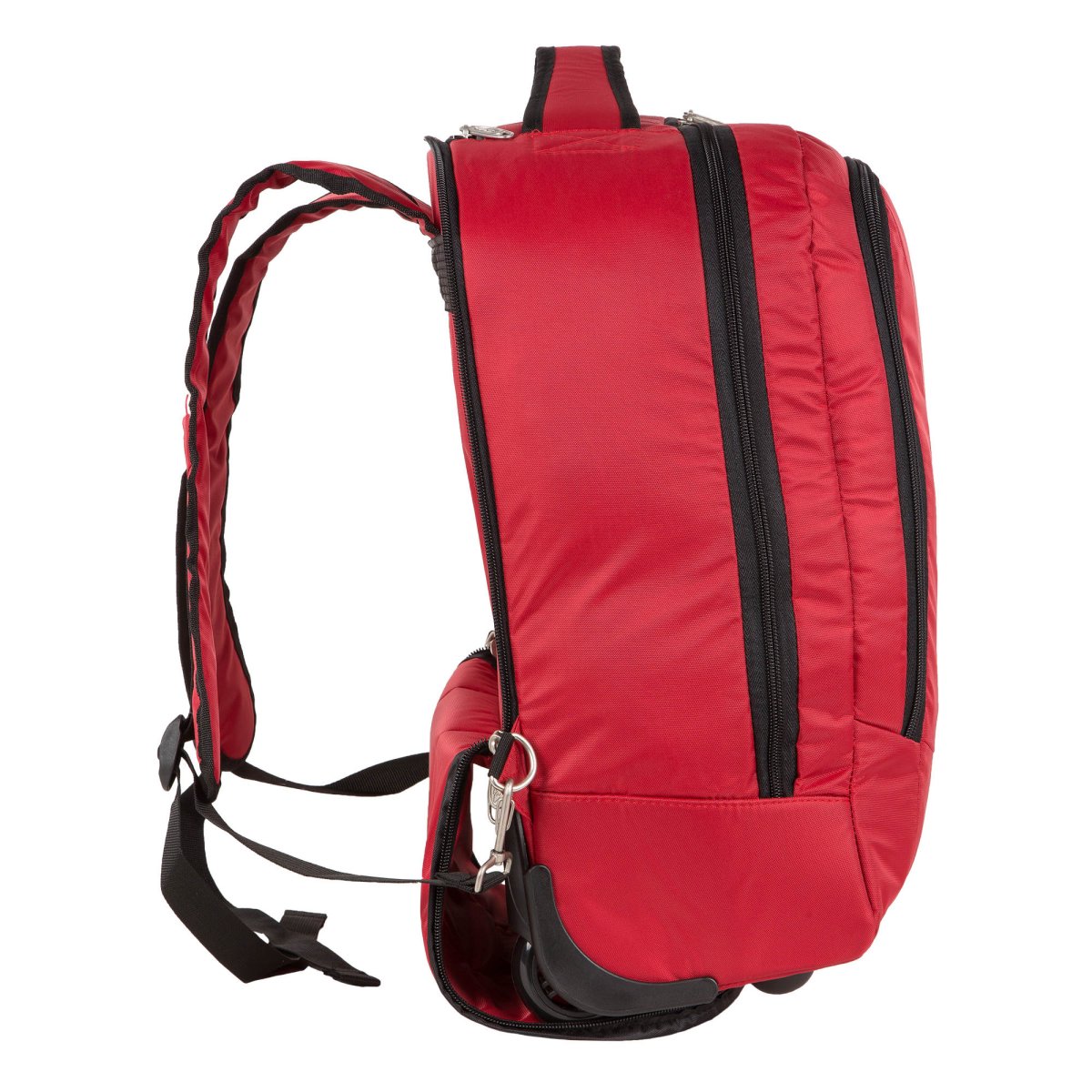 П7102 (красный) Рюкзак с телегой на колесах текстиль (Красный/38*49*19/полиэстер/Polar)