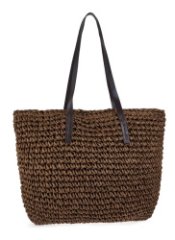 HL 66-010114 Сумка пляжная (коричневый) (коричневый/42*37*2/целлюлоза 95%/полиэстер 5%/Hogerland)