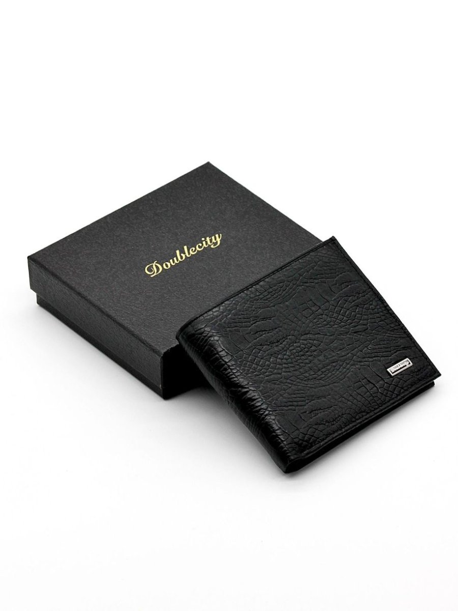 068-DC31-47A  Портмоне (чёрный) (Черный/11*10*1/натуральная кожа/Doublecity)