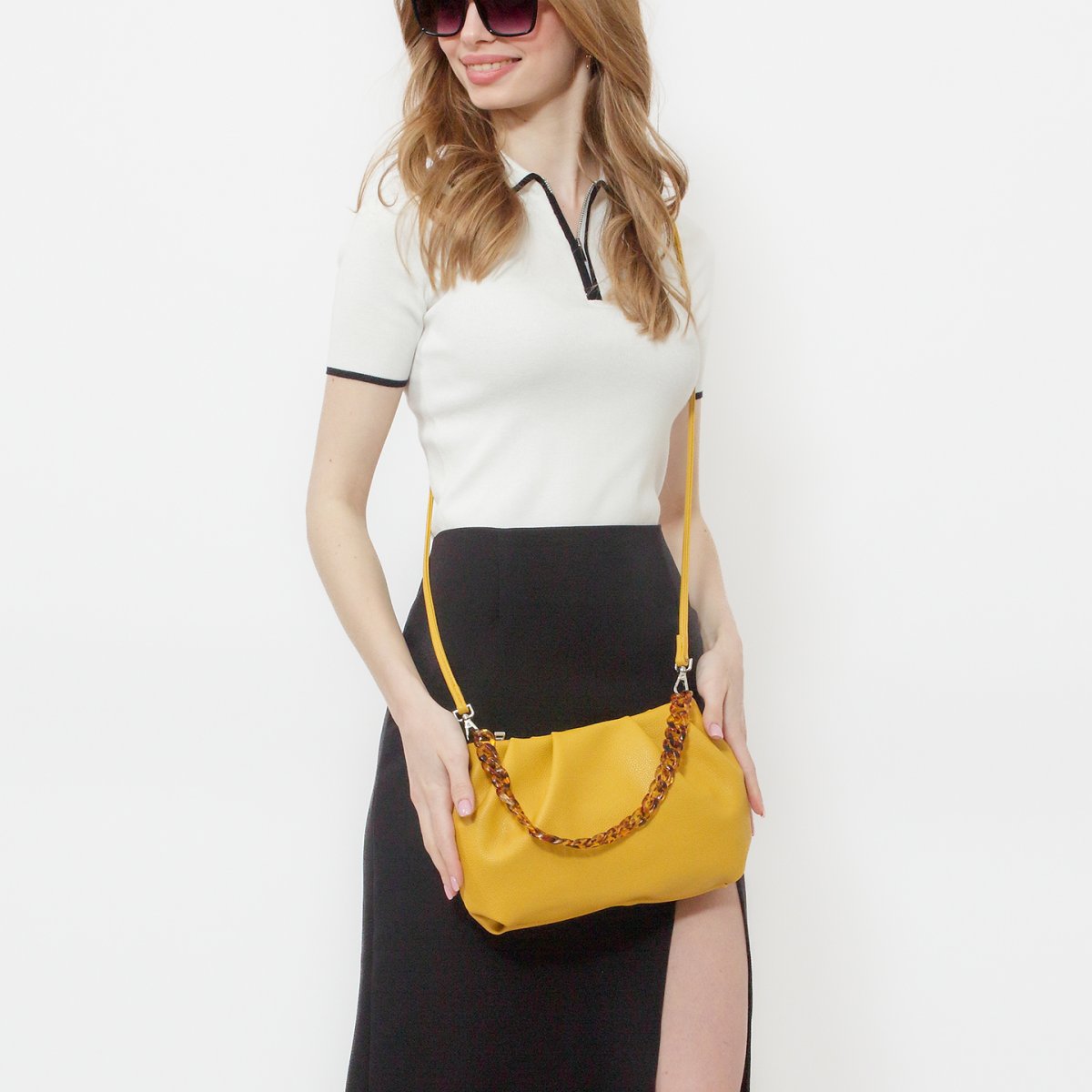 2914VN Сумка женская Желтый (Жёлтый/27*19*5/Экокожа/Richet)