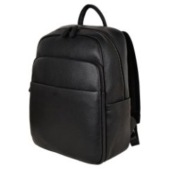 3719 Рюкзак мужской натуральная кожа (черный/29,5*37,5*12/натуральная кожа/0,95 кг/13 литров/Polar)