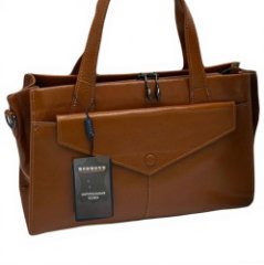 1015К Сумка женская натуральная кожа (camel) (рыжий/31*21*11/натуральная кожа/Redmond)