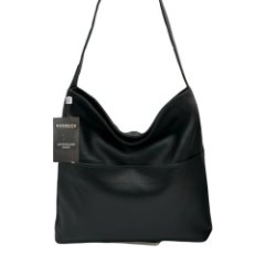 1162К Сумка женская натуральная кожа (black) (черный/38*38*3/натуральная кожа/Redmond)