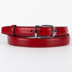 BLL-120-2547-FKL-05 Ремень женский (Красный/2,5*115/натуральная кожа/Russian Look)