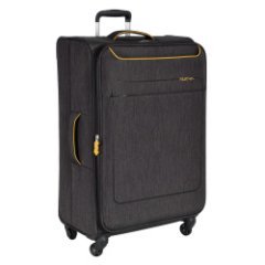 Р1919 (3-ой) D.Grey (28) темно-серый чемодан большой тканевый облегченный (серый тёмный/46,5*76*30,5/35,5/полиэстер/L/3,9 кг/98 литров/Polar)
