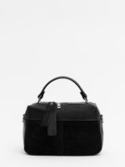 1340 99 01/909 01 Сумка женская экокожа/замша (черный) (черный/26*18*9,5/экокожа/натуральная замша/S.Lavia)