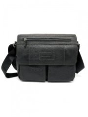 102-82045-1 Сумка мужская (Пеллекон) (Черный/27*22*6/натуральная кожа)