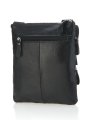 302 СУМКА МУЖСКАЯ НАТ. КОЖА (чёрный) (Черный/21*25*2/натуральная кожа)