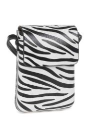 111-572 чёрный/белый Сумка женская (Чёрный/белый/13*20*4/Экокожа/Hogerland)