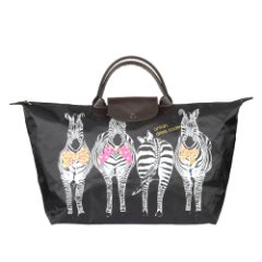 175 Сумка дорожная (Зебры подружки/черный) (Черный/44*30*22/текстиль/ANTAN)