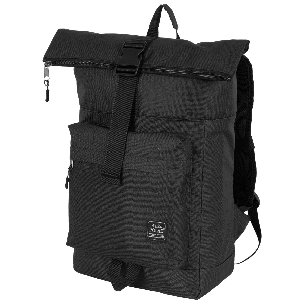 П17008 (Black) черный рюкзак PVC текстиль (Черный/29*44*13/полиэстер/0,53 кг/22 литра/Polar)