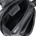 8472 Рюкзак на одно плечо натуральная кожа (черный/19*34*6/натуральная кожа/Redmond)