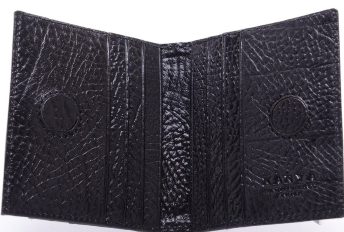 0020-03 Картхолдер натуральная кожа KARYA (Черный/10*9*1/натуральная кожа/KARYA)