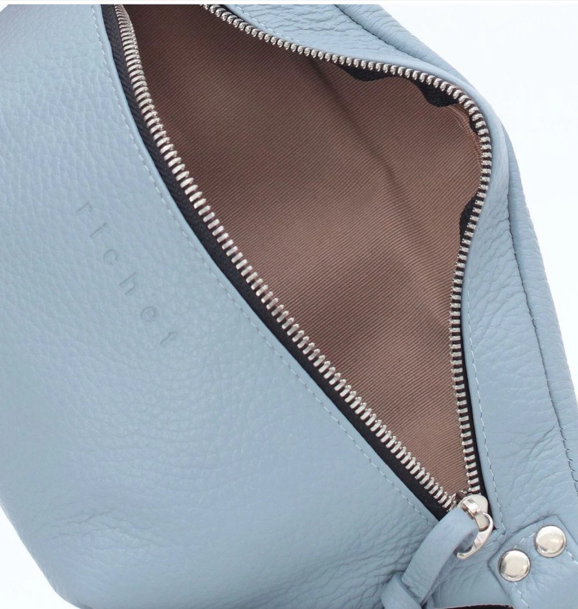 2476LN Сумка женская поясная Голубой (Голубой/натуральная кожа/Richet)