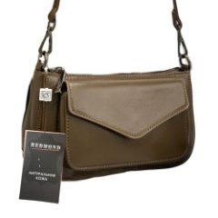 817К Сумка женская натуральная кожа (d khaki) (хаки/24*14*8/натуральная кожа/Redmond)
