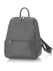 8406GY Рюкзак женский натуральная кожа серый (Серый/28*35*12/натуральная кожа/Redmond)