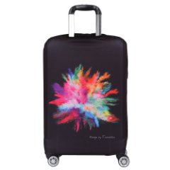 W1007-S (FABRETTI) Чехол для чемодана 92%Полиэстер/8%Спандекс (черный)