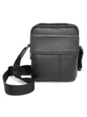 102-82105-1 Сумка мужская кожа (Пеллекон) (черный/22*28*8/натуральная кожа/PELLECON)