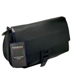 8691К Сумка женская натуральная кожа (black) (Черный//27*15*9/натуральная кожа/Redmond)