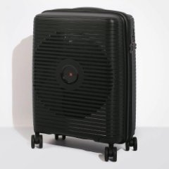 50E-009-424 Чемодан 4-х колесный (Черный/46*57*26/полипропилен/M/3,3 кг/Eberhart)