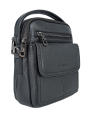 102-81744-1 Сумка мужская кожа Пеллекон (черный/17*20*8,5/натуральная кожа/PELLECON)