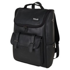 Г-631 (Black) Рюкзак для ноутбука из экокожи (Черный/30*43*17/Экокожа/1,16 кг/Polar)
