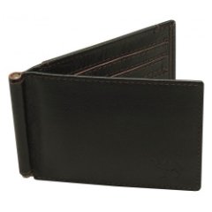 769 Зажим для денег с отделением для мелочи (Сахара)  (черный/11*8*0,5/натуральная кожа/Dimanche)