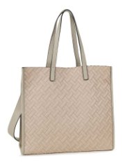 112-102-39 Сумка женская бежевый/зелёный (Бежевый/зелёный/35*34*12/Экокожа/Portofiano)