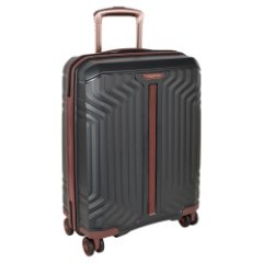 Р0015 (2-ой) Black (20) пластик PP (полипропилен) чемодан малый (черный/37*53*20/полипропилен/S/2,7 кг/35 литров/Polar)