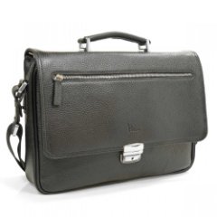 102-281-1 Портфель мужской кожа (Пеллекон) (черный/34*25,5*6/натуральная кожа/PELLECON)