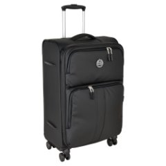 Р2319 (3-ой) Black (24) чемодан средний тканевый облегченный (черный/40*66*27/полиэстер/M/3,0 кг/65 литров/Polar)