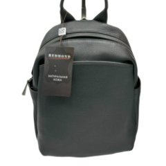 1159К Рюкзак женский натуральная кожа (d grey) (зеленый/20*28*11/натуральная кожа/Redmond)
