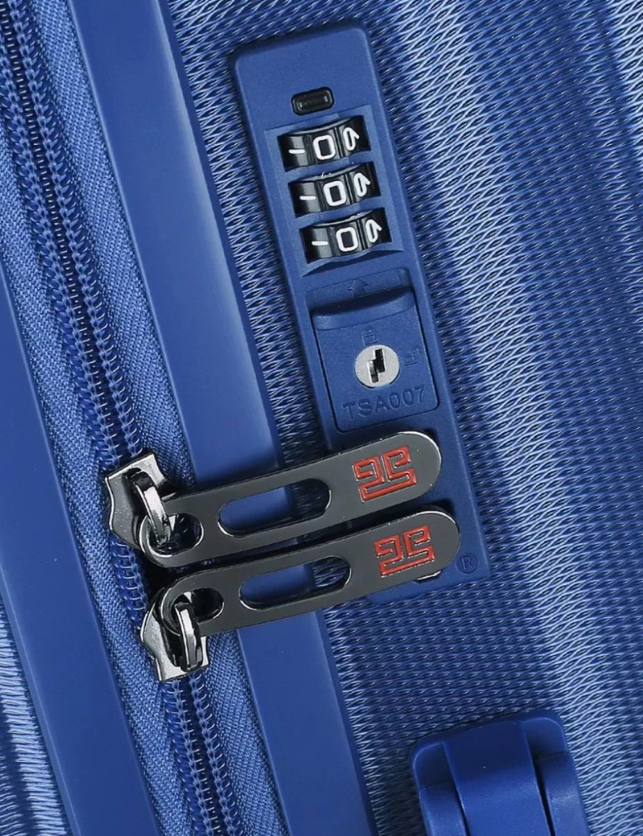 03L-011-424 Чемодан 4-х колесный (Синий/45*67*31/поликарбонат/M/2,9 кг)