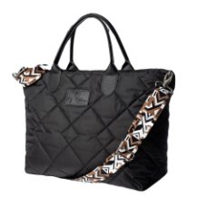 711-3030306 Сумка спорт/шоппер черн+ромбы+ремень цвет (Dewspo) (Черный/37*28*16/текстиль/KATY NIKOLAEVA)