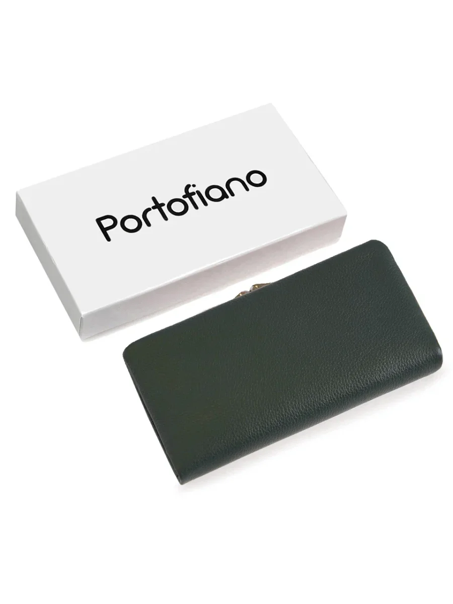 51-373-15-2 Кошелек женский (зелёный) (Зелёный/21*10*2/натуральная кожа)