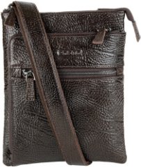 0640-04 Сумка натуральная кожа. KARYA (Коричневый/20*25*2/натуральная кожа/KARYA)