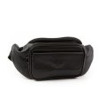 01-802-21-4 Сумка мужская поясная натуральная кожа (чёрный) (Черный/29*7*14/натуральная кожа/S)