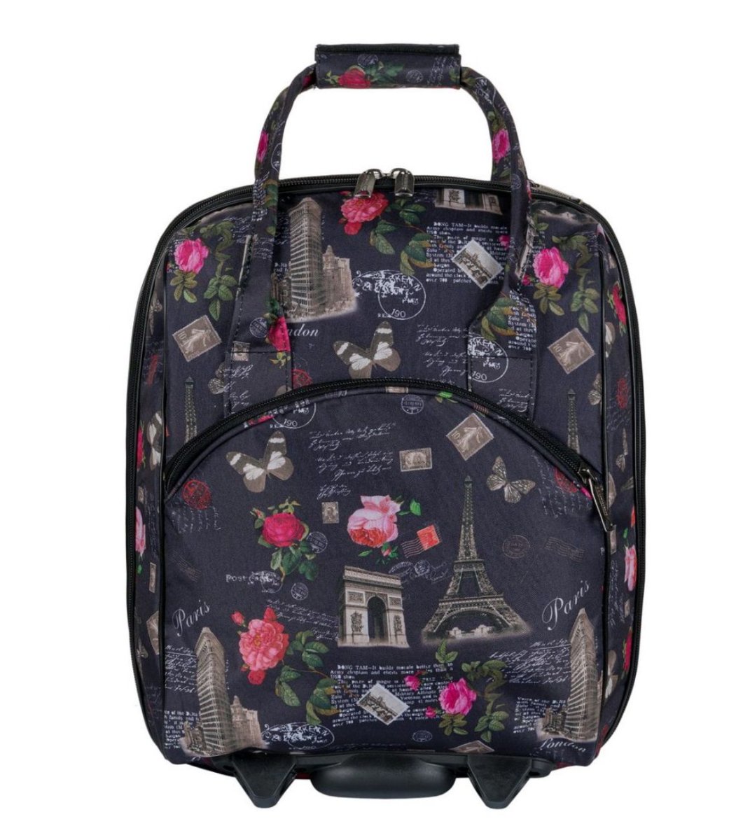 М-7314 Сумка на колесах дизайн париж (фиолетовый/38*29*22/полиэстер/NTL Continent)