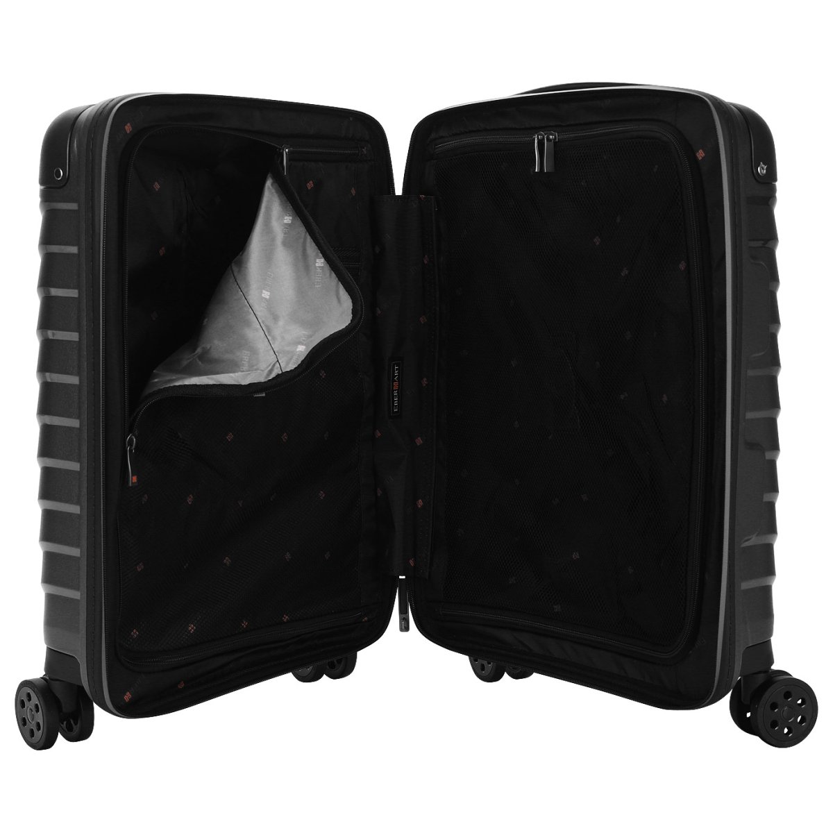 41H-001-420 Чемодан 4-х колесный (черный/39*55*20/полипропилен/S/2,5 кг/Eberhart)