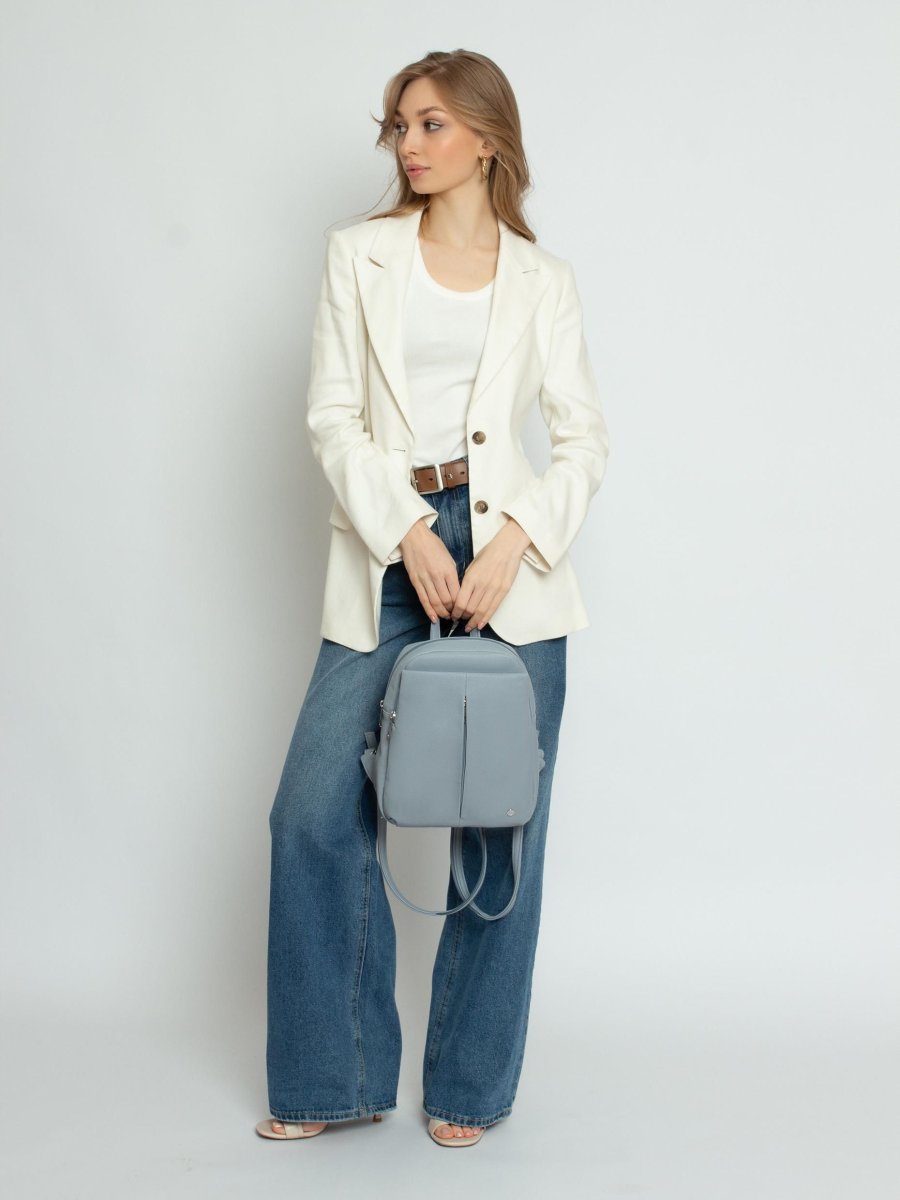 1005VN Рюкзак женский Голубой (Голубой/23,5*28,5*11/Экокожа/Richet)