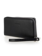 393 Сумка-визитка мужская натуральная кожа (Черный/24*11*2,5/натуральная кожа)