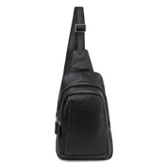 L16526-2 (FABRETTI) Сумка-слинг мужская натуральная кожа (черный/20*31*8/натуральная кожа/FABRETTI)