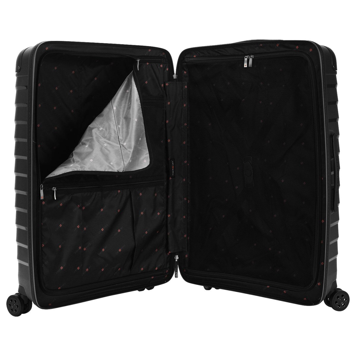 41H-001-428 Чемодан 4-х колесный (черный/51*77*31/полипропилен/4,1 кг/119 литров/Eberhart)