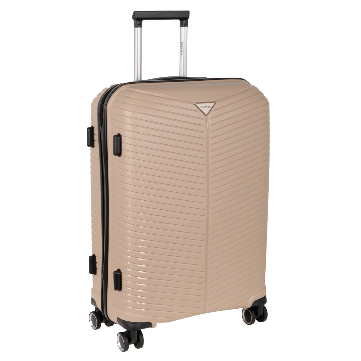РР823 (4-ой) Camel (28) пластик PP (полипропилен) чемодан большой (Бежевый/48*75*28/полипропилен/L/4,5 кг/91 литр/Polar)