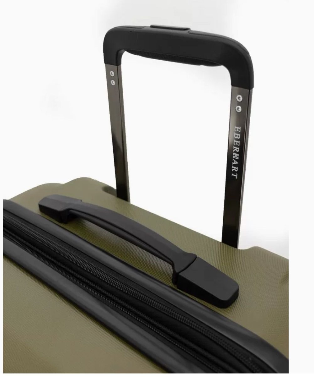 07E-019-424 Чемодан 4-х колесный (Олива/43*66*27/32/поликарбонат/M/3,7 кг/63 литра)