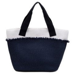 HKB28-5.4 FABRETTI Сумка жен. целлюлоза/полиэстер (Синий/белый/32*32*21/целлюлоза)