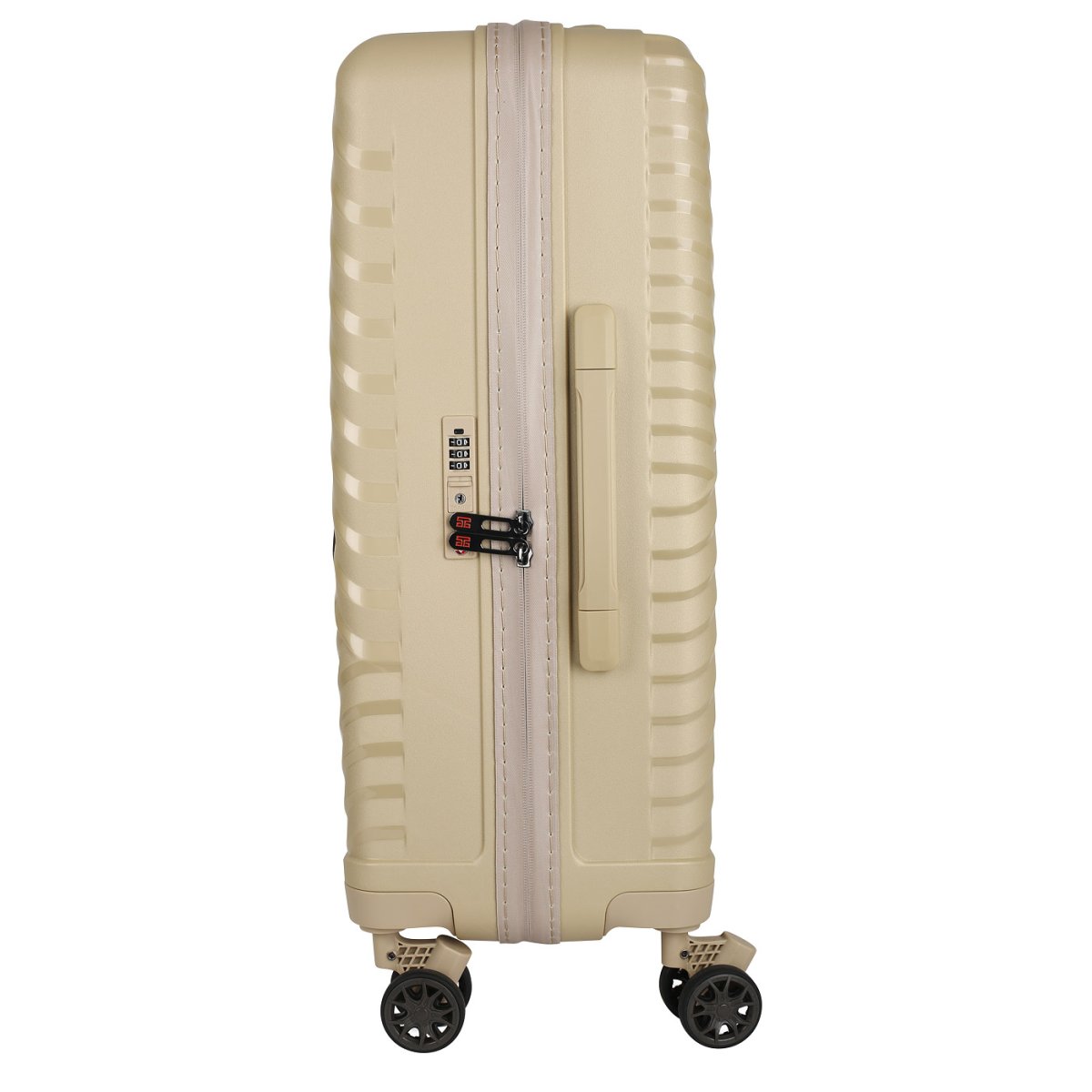 10M-004-420 Чемодан 4-х колесный (Бежевый/37*55*20/полипропилен/S/2,8 кг/40 литров/Eberhart)