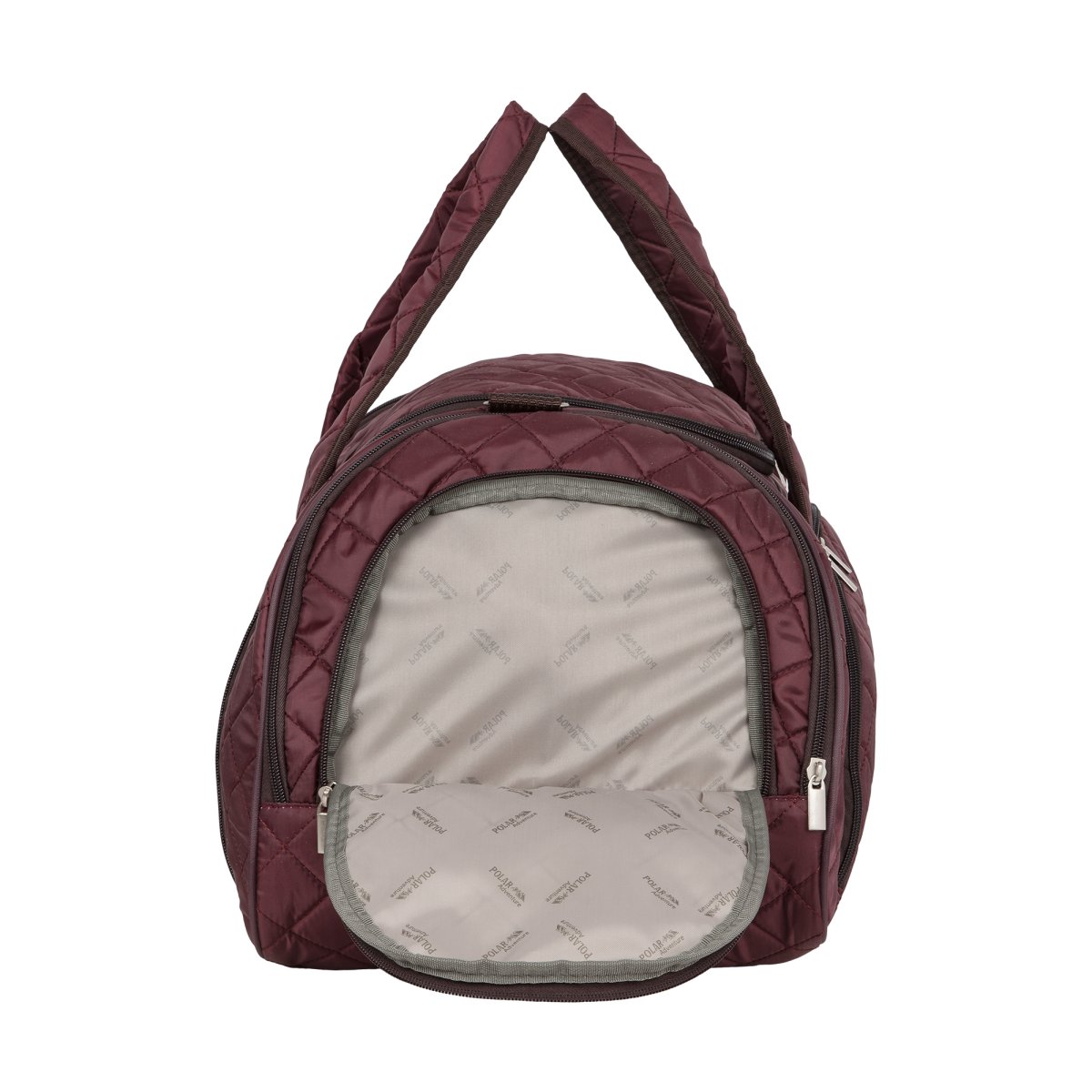 П7091 (серый) сумка с 2-я карманами дорожная стежка Модерн (Серый/54*30*35/полиэстер/1,02 кг/57 литров/Polar)